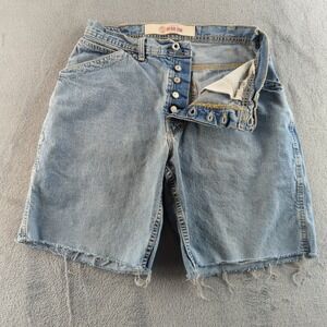 Vintage 90s Gap Jean Shorts Mens 30 Blue Light Wash Faded Relaxed Cut Off Skater
